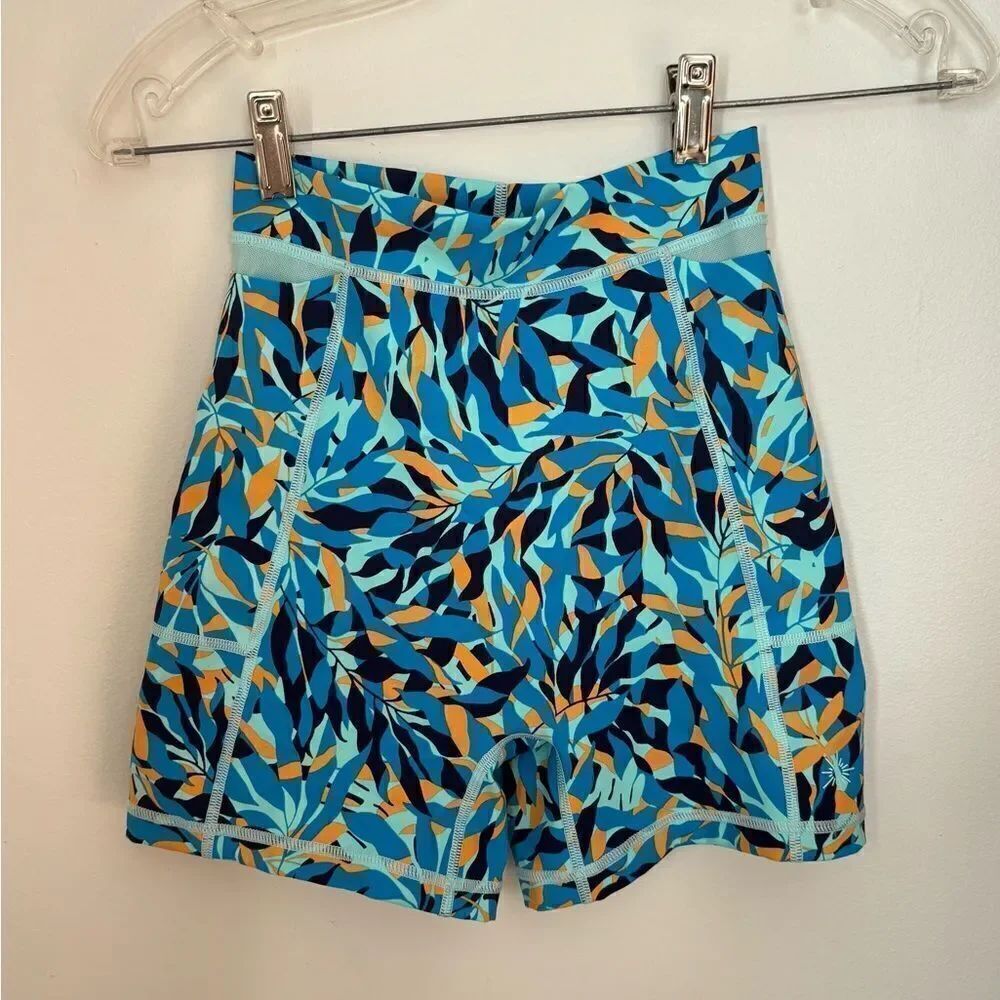 Offline by Aerie Printed Bike Shorts Size Small Blue